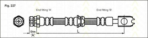 Furtun frana # Vw Fox 2010 2011 2012 2013 2014 2015 2016 2017 2018 2019 2020 2021 2022 2023 2024 2025 # 8150 29127 # TRISCAN