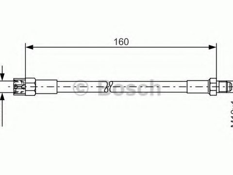 Furtun frana VW GOLF 3 Estate (1H5) (1993 - 1999) Bosch 1 987 476 230