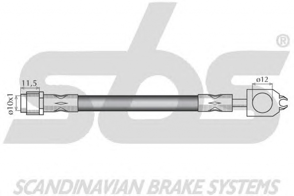 Furtun frana VW NEW BEETLE Cabriolet 1Y7 sbs 1330854766
