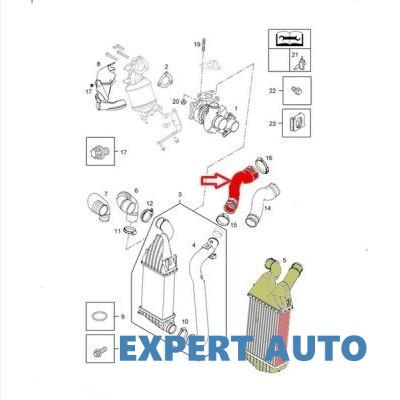 Furtun intercooler Opel ASTRA H combi (L