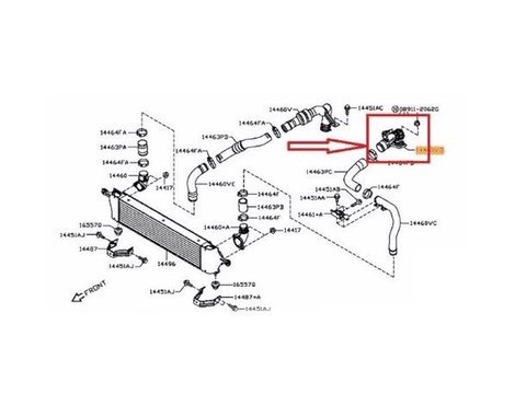 Furtun intercooler, supraalimentare Nissan Qashqai 2007-2013, plastic, RapidAuto 2714PT-2