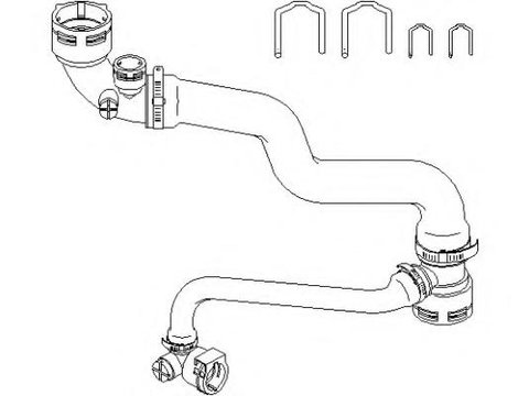 Furtun radiator BMW 3 limuzina (E46), BMW 3 cupe (E46), BMW 3 Touring (E46) - TOPRAN 501 578