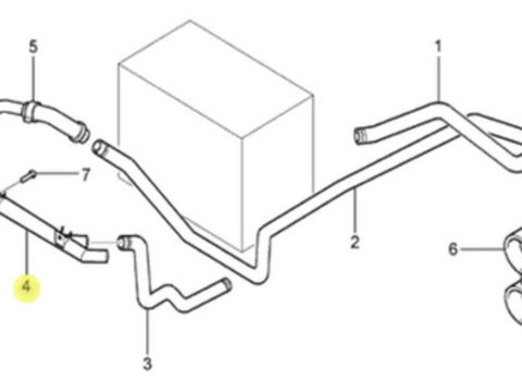 Furtun radiator Ford Transit Connect 2002-2006, Transit Connect 2006-2013, diametru 16/12/12 mm, plastic, RapidAuto 3259PW-1