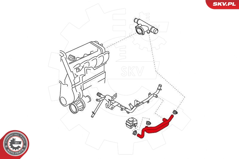 Furtun radiator pentru AUDI A3 1.6 SKODA Octavia I 1.6 2.0 VW Bora Golf IV 1.6 2.0 1J0121086B