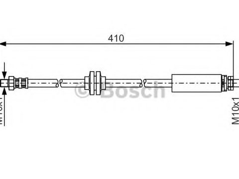 Furtun supracurgere combustibil 1 987 481 022 BOSCH pentru Mazda 5 Volvo C30 Volvo C70 Mazda 3 Volvo S40 Volvo V50 Mazda Axela