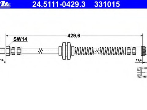 Furtun supracurgere combustibil 24 5111-0429 3 ATE pentru Renault Megane Renault ScEnic Renault Grand