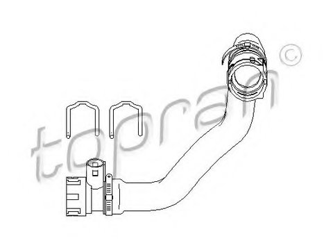 Furtun supracurgere combustibil 501 564 TOPRAN pentru Bmw Seria 3