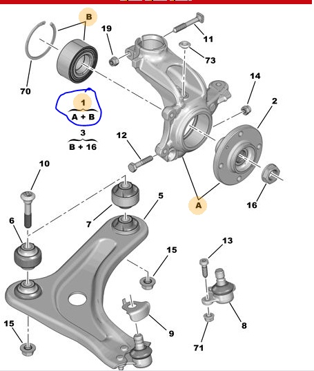 FUZETA COMPLETA Stanga -DR FATA CITROEN C ELISSE 1,2 VTI AN 2013-2018-PRODUS NOU ORIGINAL IN STOC