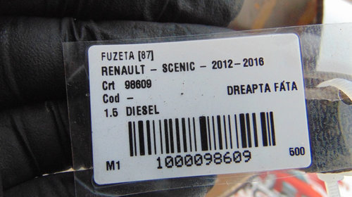 Fuzeta dreapta fata Renault Scenic 2012-