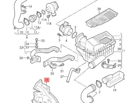 Galerie admisie Volkswagen Touran (1T) Monovolum 2006 1.9 TDI OEM 03G129713C