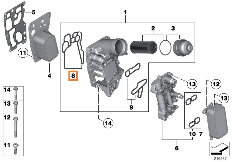Garnitura Etansare Filtru Ulei Oe Bmw Se