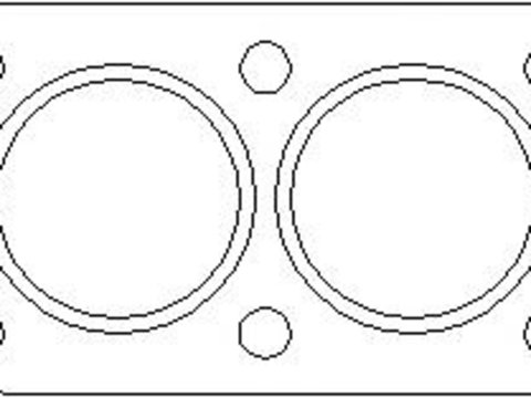 Garnitura, racord evacuare VW ATLANTIC I (16), AUDI 500 (43, C2), AUDI 500 (44, 44Q, C3) - TOPRAN 104 202