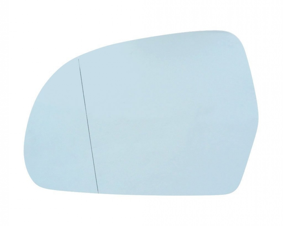 Geam oglinda Audi A3 2008-2010, A4/A5 B8 2008-2010, A6 (C6) 10.2008-03.2011, A8 2007-2010, Q3 8U 2011-2015, Skoda Octavia 2 2008-2013, Superb 2008-2013 partea stanga BestAutoVest Albastra Asferica Cu incalzire