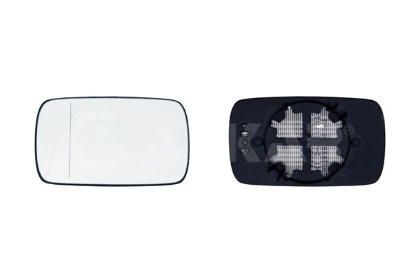 Geam oglinda exterioara BMW 3 (E46) Coupe/Cabrio 05.99-03.03/03.03-09.06, 7 (E65/E66) 09.01-12.04/01.05-10.08, stanga, crom, incalzire, asferica, 51168247131