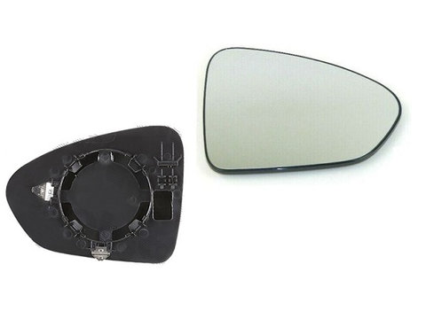 Geam oglinda exterioara cu suport fixare Fiat Tipo, 04.2016-, Dreapta, geam convex, cromat