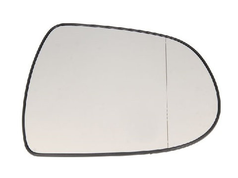 Geam oglinda exterioara cu suport fixare Hyundai I40 (Vf), 06.2011-, Sonata (Yf), 09.2009-05.2014, partea Dreapta, incalzit, sticla asferica, geam cromat, Aftermarket