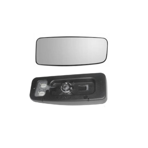 Geam oglinda exterioara cu suport fixare Mercedes Sprinter 209-524, 2009-2018, Sprinter W910, 2018-, Vw Crafter (2e), 2009-04.2017, Dreapta, incalzita, panoramica, cromat, inferior, fixare rotunda
