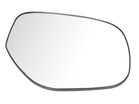 Geam oglinda exterioara cu suport fixare Mitsubishi Asx (Ga), 01.2010-, Outlander (Gg/Gf), 07.2012-06.2015, Outlander (Gg/Gf), 05.2015-, partea Dreapta, incalzit, sticla convexa, geam cromat, Aftermarket