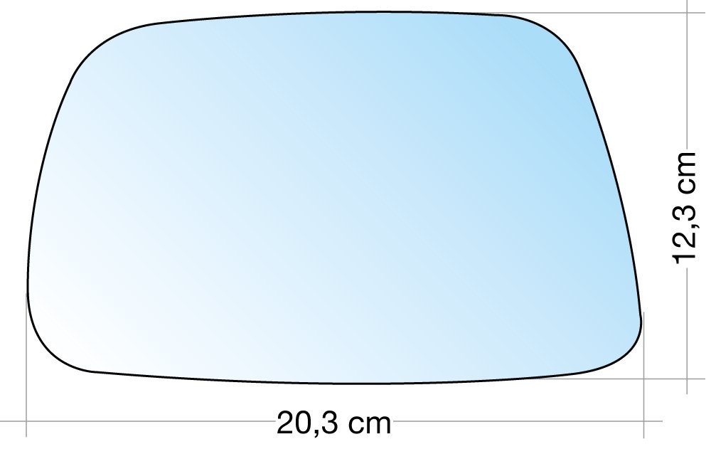 Geam oglinda Jeep Grand Cherokee (Wj/Wg) 05.1999-12.2004 Partea Stanga Crom Asferica Fara Incalzire