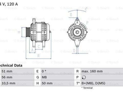 Generator / Alternator (0986039240 BOSCH) CHEVROLET,HOLDEN,OPEL,VAUXHALL