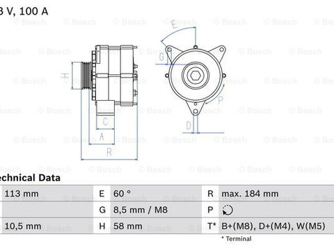 Generator / Alternator (0986043890 BOSCH) MERCEDES-BENZ