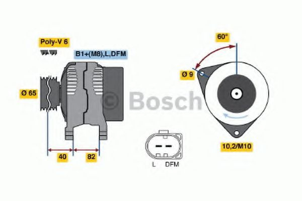 Generator / Alternator AUDI A4 (8EC, B7) (2004 - 2008) BOSCH 0 986 044 470