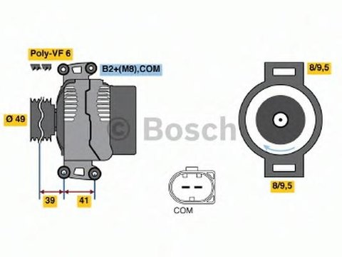 Generator / Alternator BMW 3 Cabriolet (E46), BMW Z4 (E85), BMW 5 limuzina (E60) - BOSCH 0 124 525 561