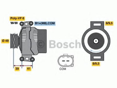Generator / Alternator BMW 3 limuzina (E46), BMW 3 cupe (E46), BMW 3 Touring (E46) - BOSCH 0 986 046 130