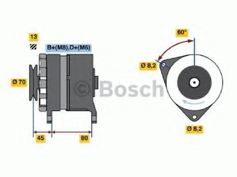 Generator / Alternator BMW 5 limuzina (E34), BMW 7 limuzina (E32) - BOSCH 0 986 035 810