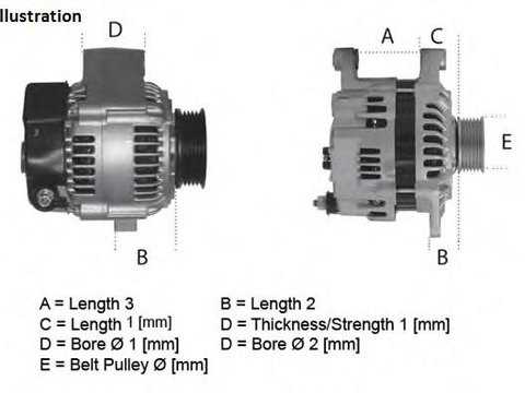Generator / Alternator BMW 5 limuzina (E60), BMW 5 Touring (E61), BMW X3 (E83) - ELSTOCK 28-6676