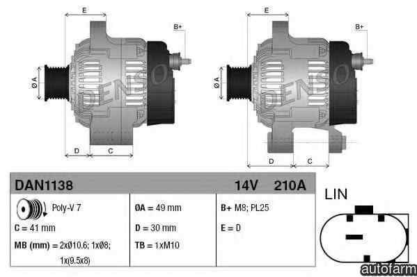 Generator / Alternator BMW 6 Gran Coupe (F06) DENS