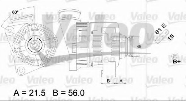 Generator / Alternator BMW Seria 5 (E39) (1995 - 2003) VALEO 436665 piesa NOUA