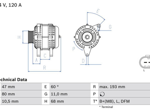 Generator / Alternator BOSCH 0 986 042 820