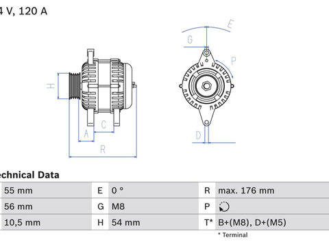 Generator / Alternator BOSCH 0 986 046 150