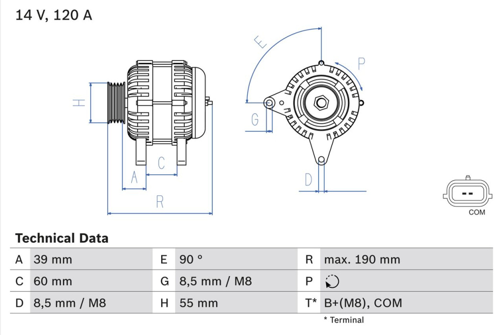 Generator / Alternator BOSCH 0 986 049 030