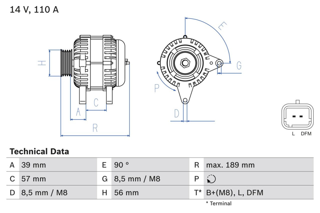 Generator / Alternator BOSCH 0 986 083 440