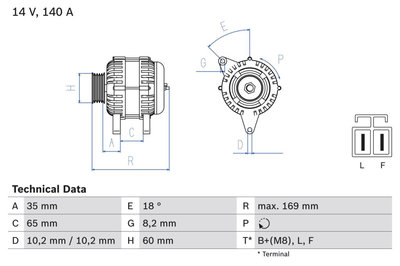 Generator / Alternator BOSCH 0 986 084 150