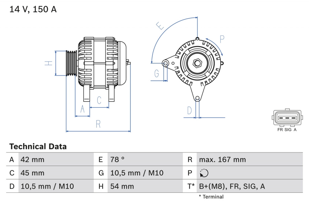Generator / Alternator BOSCH 0986049071 la masina 