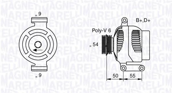 Generator/Alternator FIAT 1.3 MULTIJET - Cod intern: W20168551 - LIVRARE DIN STOC in 24 ore!!!