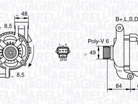 Generator / Alternator FORD FOCUS C-MAX, FORD FOCUS II (DA_), FORD FOCUS II Station Wagon (DA_) - MAGNETI MARELLI 063377417010