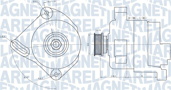 Generator / Alternator MAGNETI MARELLI 063731886010 pentru FIAT 500L (351_, 352_) 843 A1.000 1368cc 95cp 70kW 2012 2013 2014 2015 2016 2017