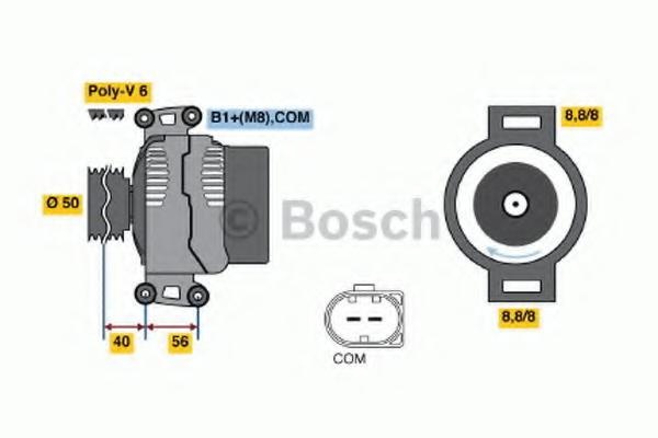 Generator / Alternator MERCEDES-BENZ SL (R230), MERCEDES-BENZ E-CLASS limuzina (W211), MERCEDES-BENZ E-CLASS T-Model (S211) - BOSCH 0 124 625 023
