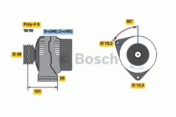 Generator / Alternator MERCEDES C-CLASS (W202) (1993 - 2000) BOSCH 0 986 039 740 piesa NOUA