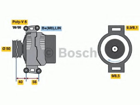 Generator / Alternator MERCEDES M-CLASS (W164) (2005 - 2011) BOSCH 0 986 047 640 piesa NOUA