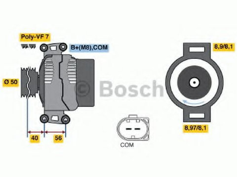 Generator / Alternator MERCEDES S-CLASS (W221) (2005 - 2013) BOSCH 0 986 047 800 piesa NOUA