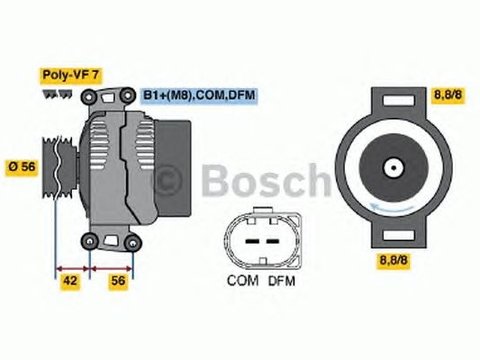 Generator/Alternator NOU - (fara piesa veche la schimb!) MERCEDES-BENZ SLK (R170) - Cod intern: W20299525 - LIVRARE DIN STOC in 24 ore!!!