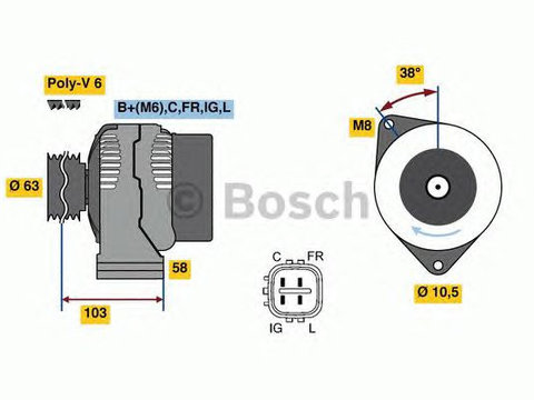 Generator/Alternator NOU - (fara piesa veche la schimb!) HONDA CIVIC VIII limuzina (FD, FA) - Cod intern: W20299628 - LIVRARE DIN STOC in 24 ore!!!