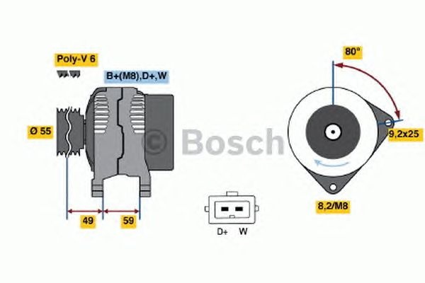 Generator/Alternator NOU - (fara piesa veche la schimb!) VOLKSWAGEN GOLF Mk III Cabriolet (1E7) - Cod intern: W20299278 - LIVRARE DIN STOC in 24 ore!!!