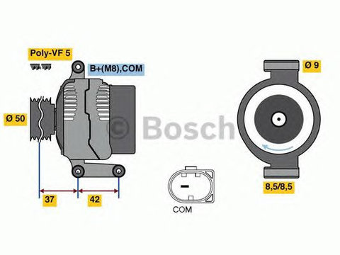 Generator/Alternator NOU - (fara piesa veche la schimb!) MERCEDES-BENZ C-CLASS (W204) - Cod intern: W20299527 - LIVRARE DIN STOC in 24 ore!!!