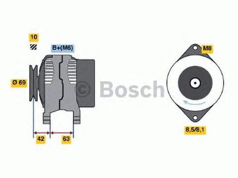 Generator/Alternator NOU - (fara piesa veche la schimb!) CHEVROLET AVEO hatchback (T250, T255) - Cod intern: W20299691 - LIVRARE DIN STOC in 24 ore!!!